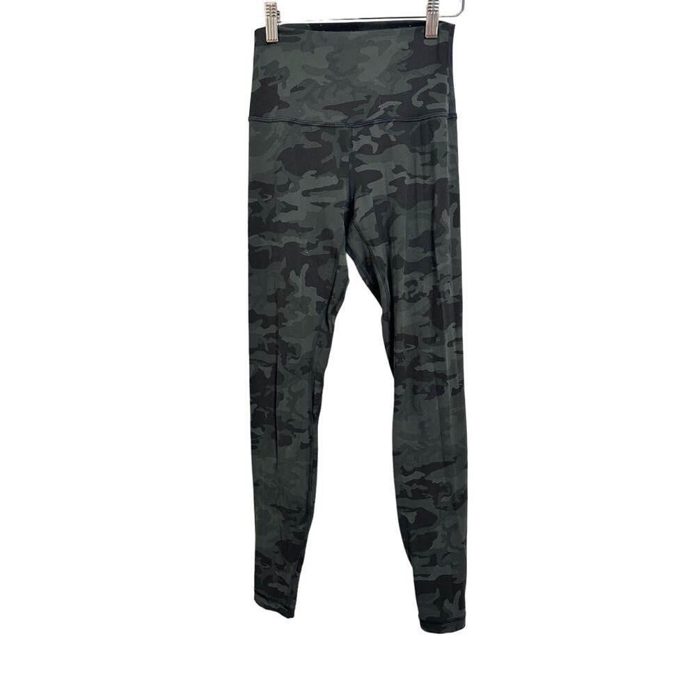 Lululemon Align Pant *Full Length 28" Incognito Camo‎ Multi Gator Green size 4